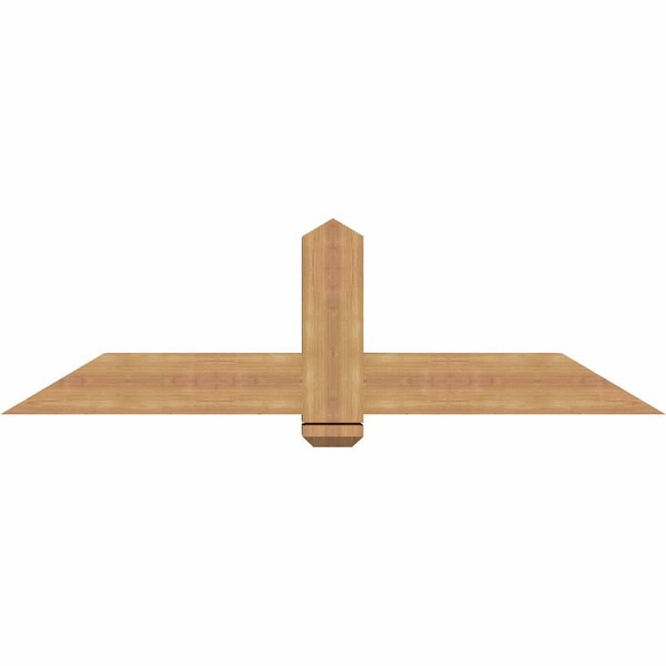 Ekena Millwork Eugene Smooth Timber Gable Bracket, Western Red Cedar, 60"W x 17"H x 5 1/2"D x 5 1/2"F, 7/12 Pitch GBW060X17X0606EUG00SWR - main